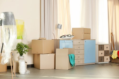 Removal van ready for a local move in Enfield