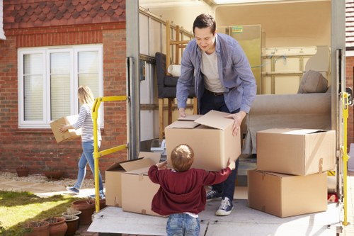 Removal team helping with a home move in Enfield