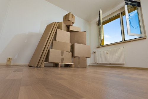 Packing and loading household items for an Enfield removal