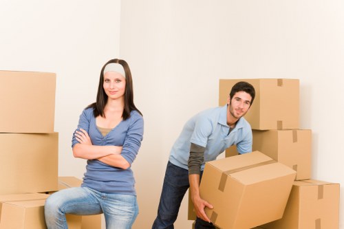 Mover assessing cubic-yard volume for a property relocation