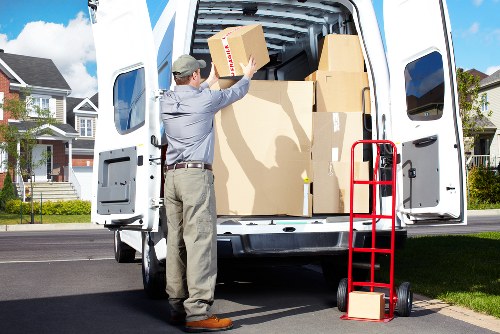 Removal van handling a residential move in an Enfield street