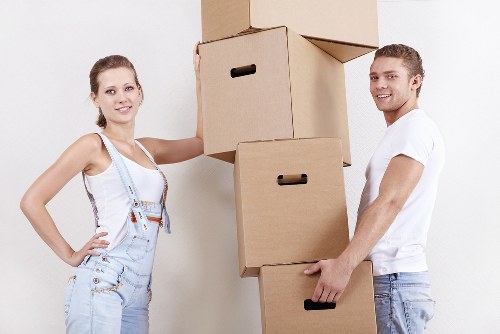 Loading furniture into a removal vehicle for an Enfield move