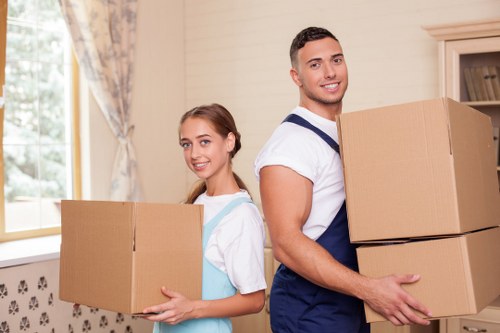 Prepared moving boxes and furniture for same day collection